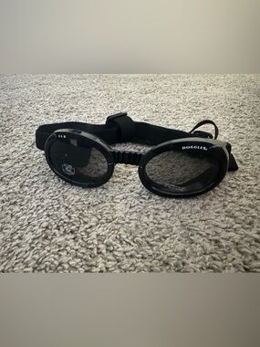 Black Protective Dog Goggles with Adjustable Strap